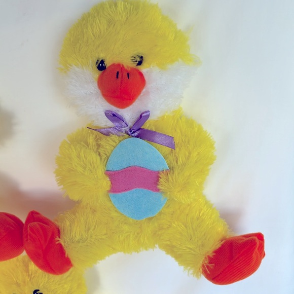 NWOT Set Of 3 Adorable Easter Plush Yellow Bird - Picture 4 of 9